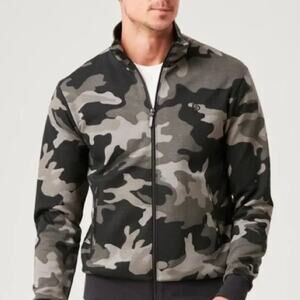 New Flint Park Court Jacket Mens LARGE Black Camouflage Full Zip Athletic Jacket
